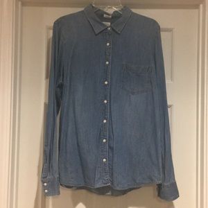 J Crew Chambray Button Down XL